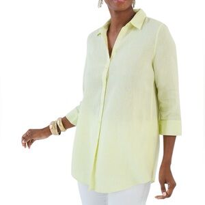 Chico’s No Iron Linen Shirt Size M NWOT